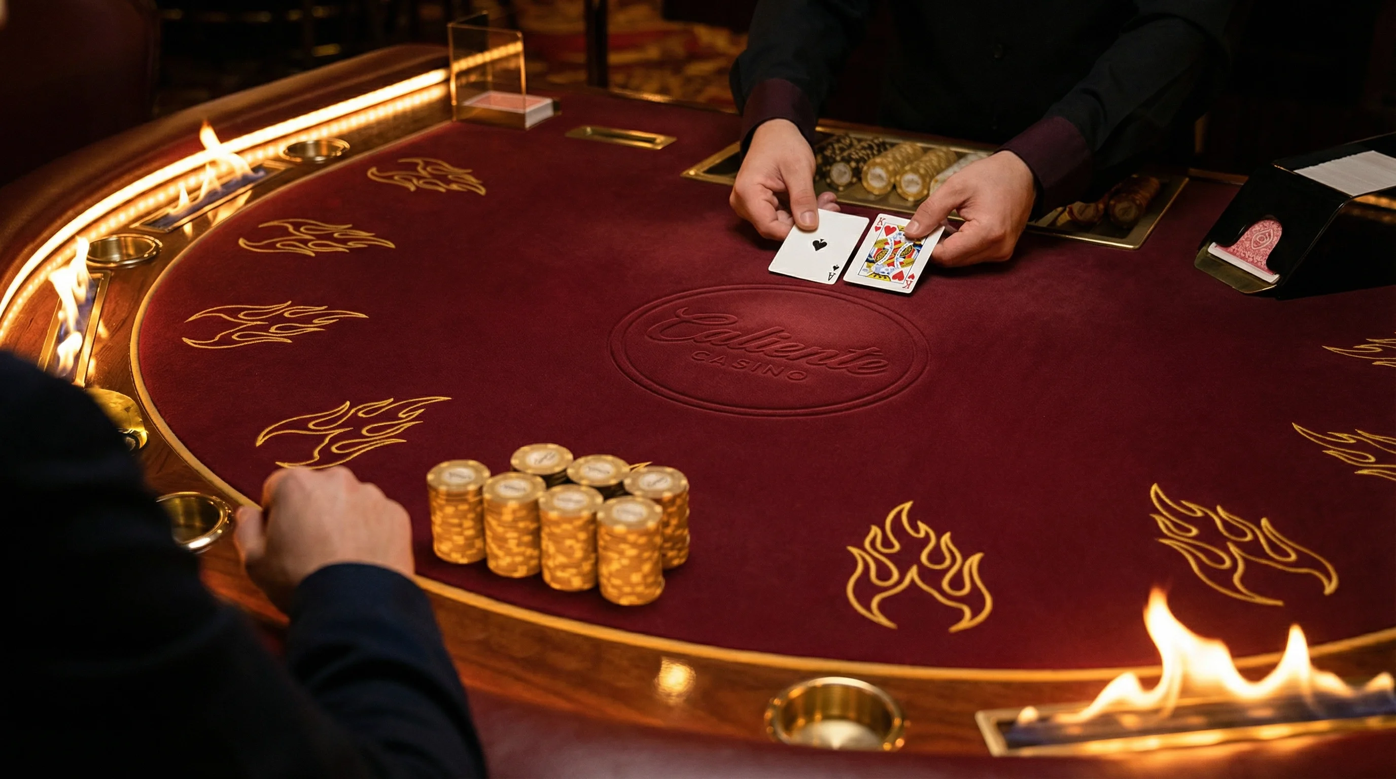 Mesa de Blackjack en vivo con crupier profesional