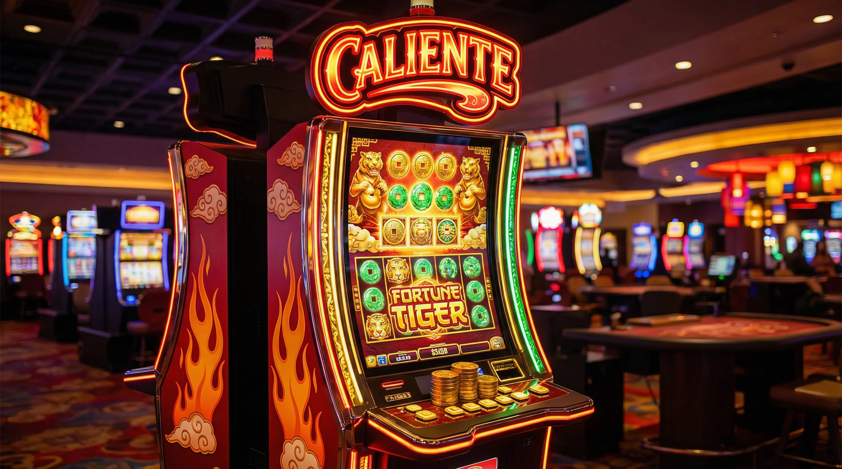 Tragamonedas Fortune Tiger con tigre dorado