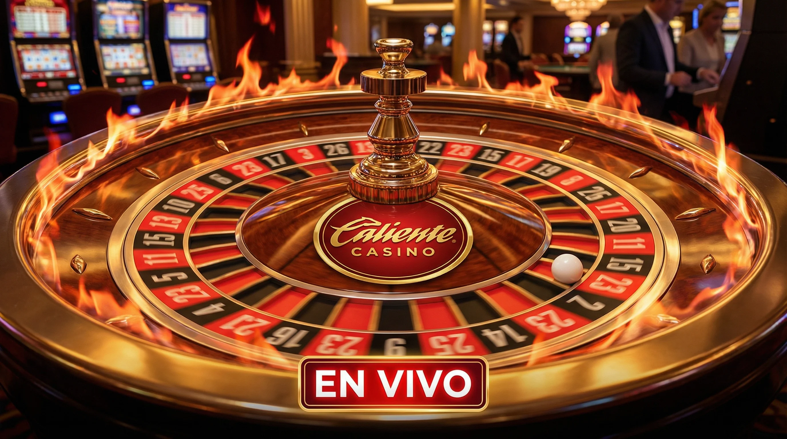 Ruleta en vivo Caliente Casino girando